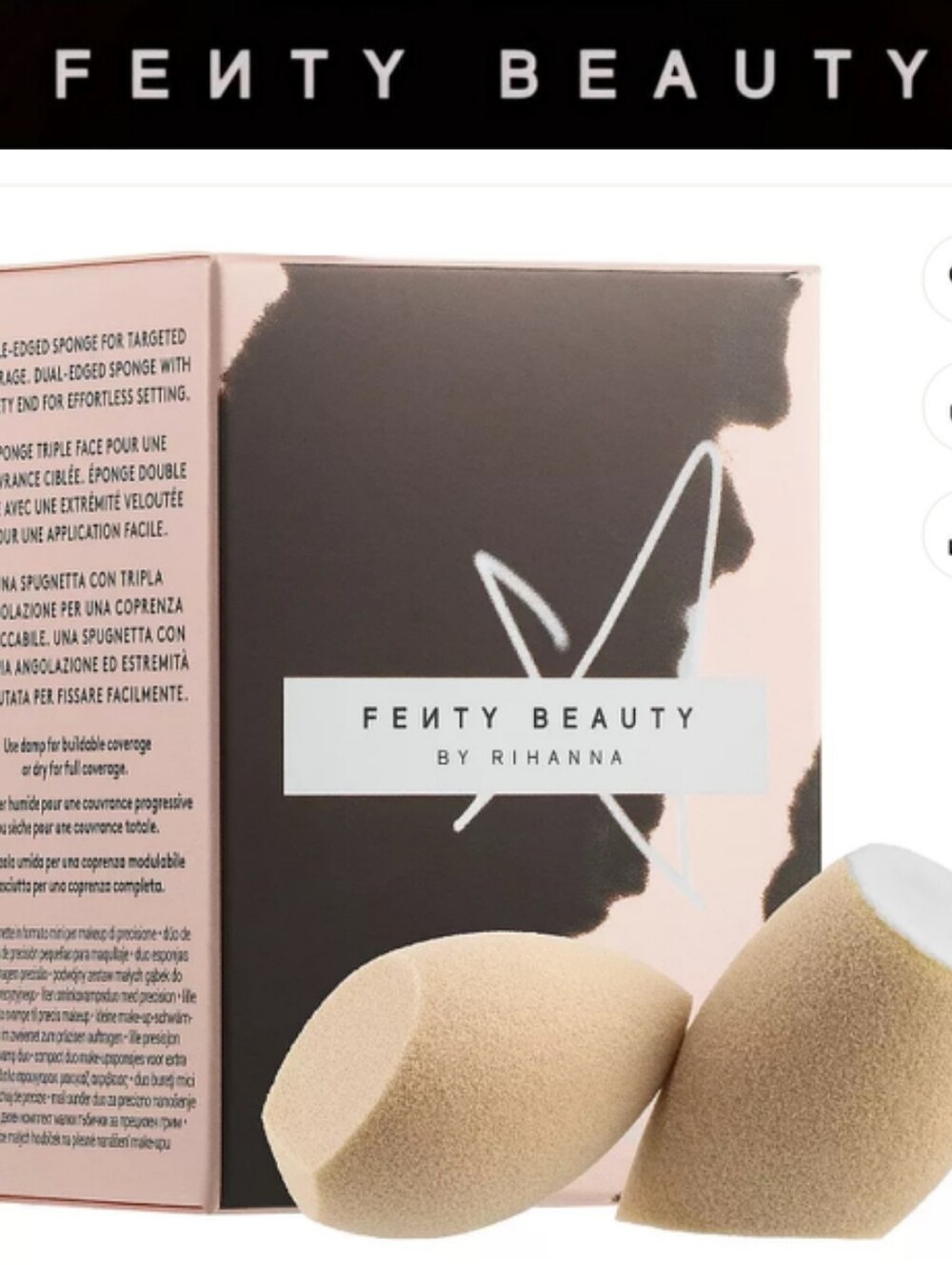 Fenty Beauty 105 Lil Precision Makeup Sponge Duo